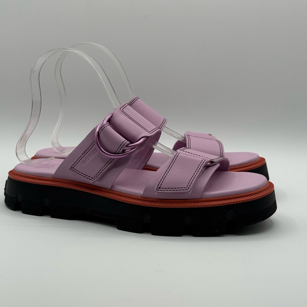 SOREL Rein CB Platform Slide Adjustable Hook & Loop Straps Sandal Size 9 - Picture 3 of 17